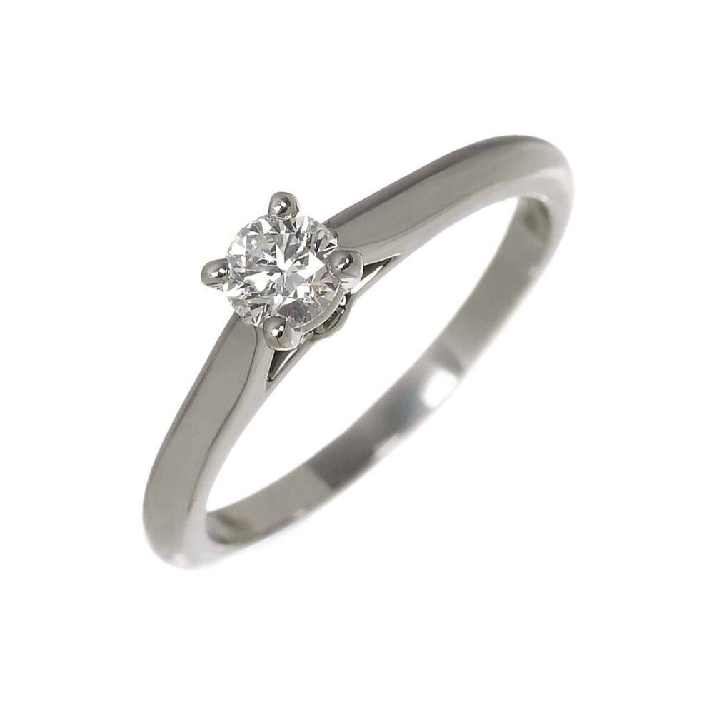 Cartier 1895 Solitaire Diamond Ring, 0.23ct, E VS1, 3EX, Size 49, Platinum.